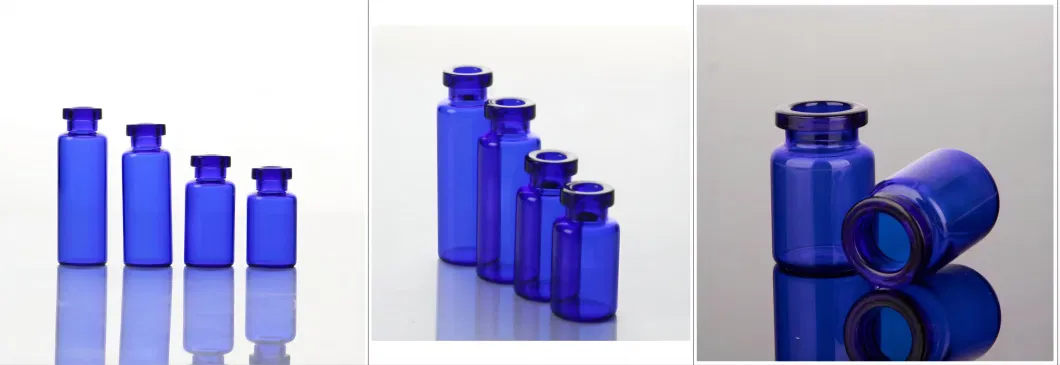 Pharmaceutical Tubular Glass Vials with Rubber Stopper Caps