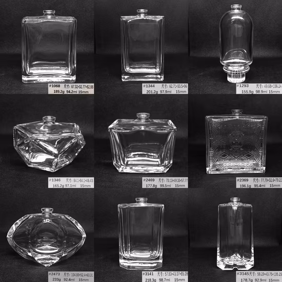 Preço de fábrica Frasco de perfume Frasco de vidro Embalagem de cosméticos Frasco de vidro de perfume 20ml 30ml 50ml 100ml 120ml